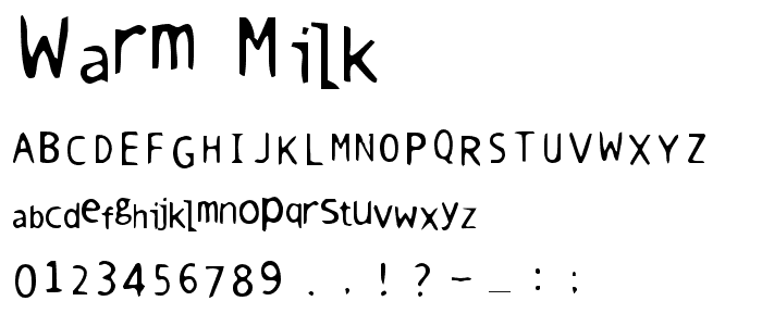 Warm milk font
